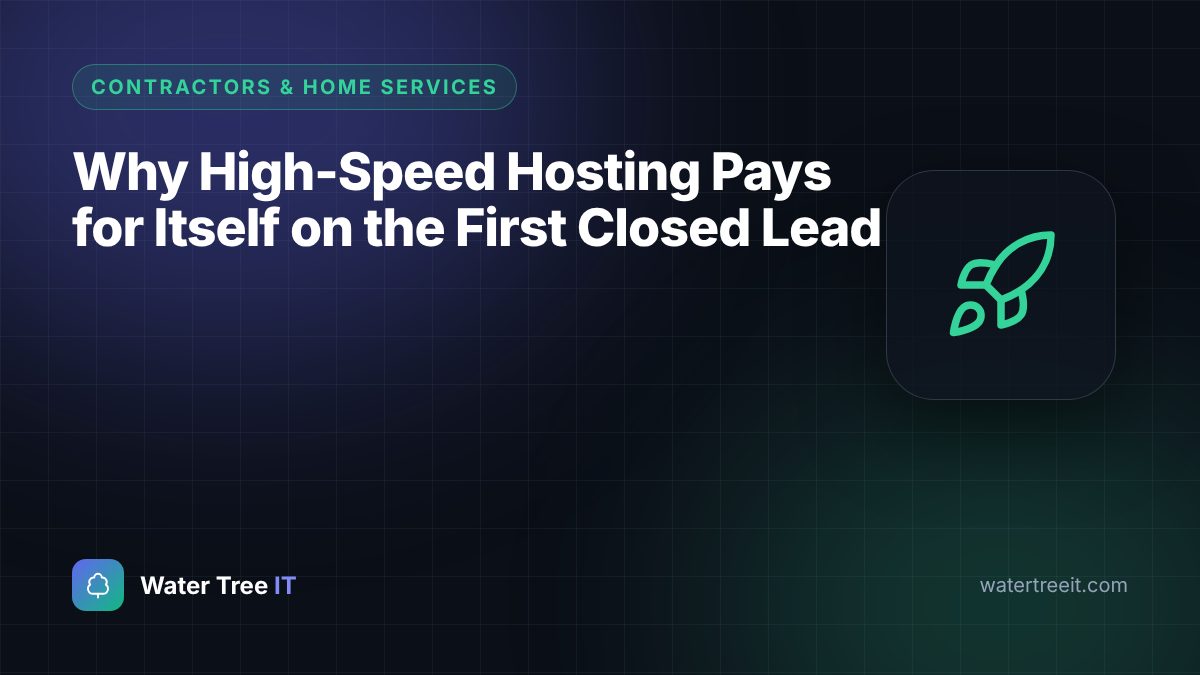 Why High-Speed Hosting Pays for Itself on the First Closed Lead